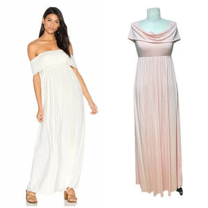 Rachel Pally Midsummer Off the Shoulder‎ Maxi Dress Bisou Pink Size XS